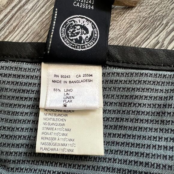 Diesel Linen Blend Ottolinger Wide Leg Zip Vent Pants M - Picture 15 of 15